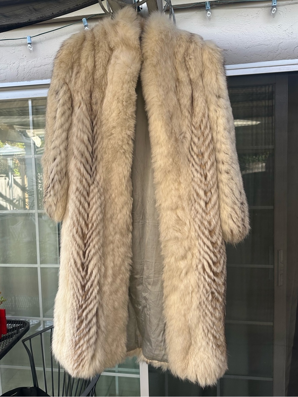 Real Fox Fur Coat Size Medium